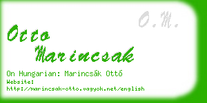 otto marincsak business card
